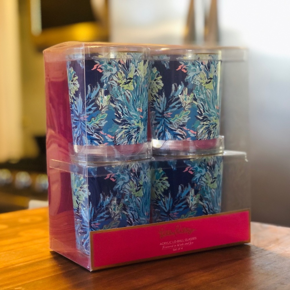Lilly Pulitzer Acrylic Lo-Ball Glasses [Set of 4]